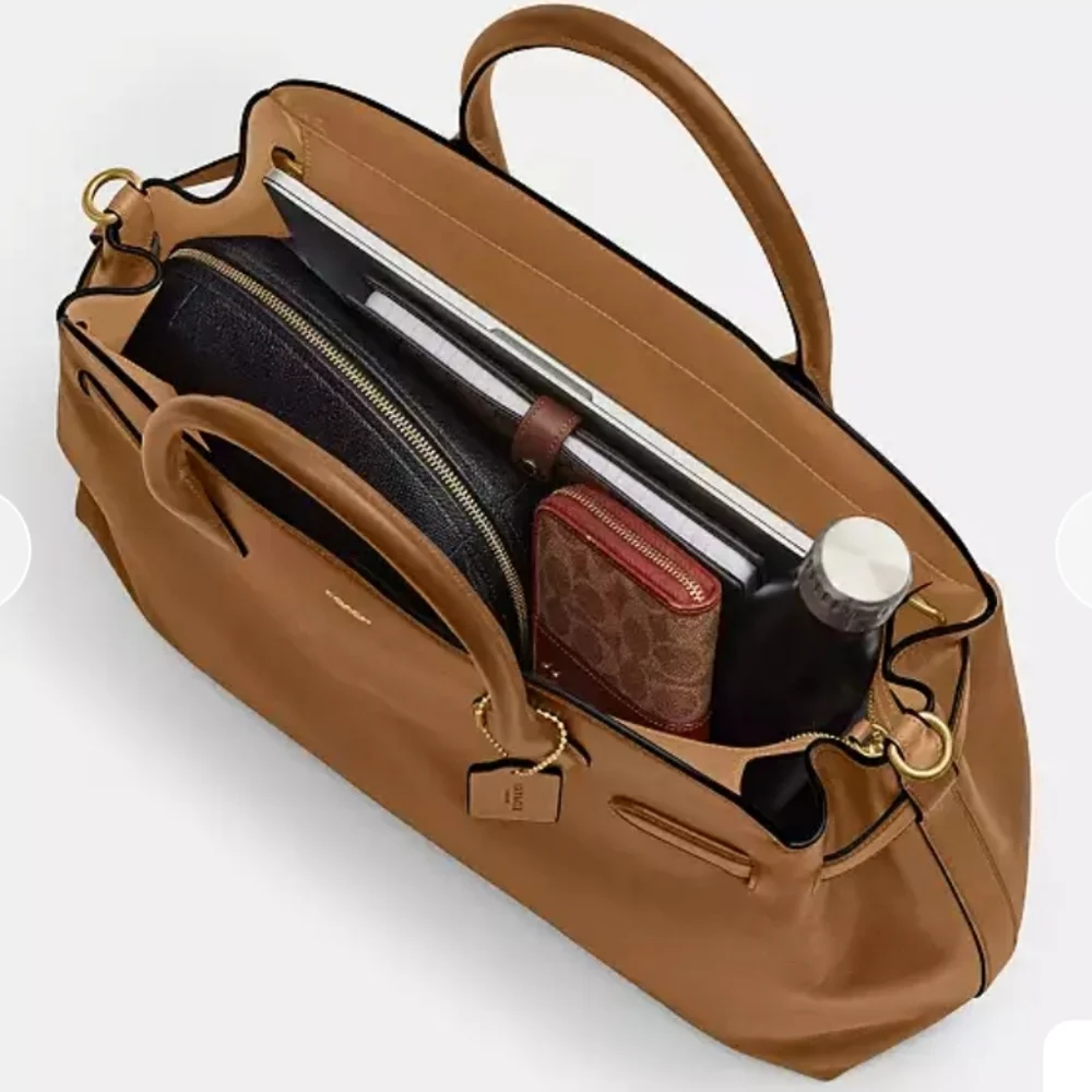 Coach Soft Empire Carryall Bag 48 NWT In Honey Brown - Picture 6 of 14